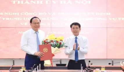 Thứ trưởng Lê Công Thành làm Trợ lý Bí thư Thành ủy Hà Nội