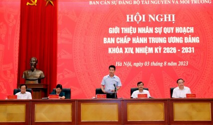 Bộ trưởng Bộ TN&MT Đặng Quốc Khánh chủ trì Hội nghị giới thiệu nhân sự Quy hoạch BCH Trung ương Đảng khóa XIV