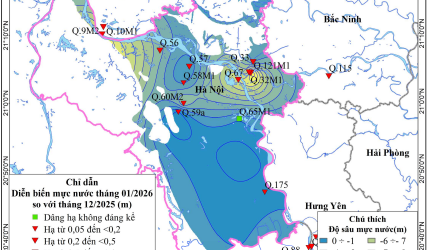 Bản Tin Cảnh Báo, Dự Báo Nguồn Nước Dưới Đất Thành phố Hà Nội Tháng 02 Năm 2026